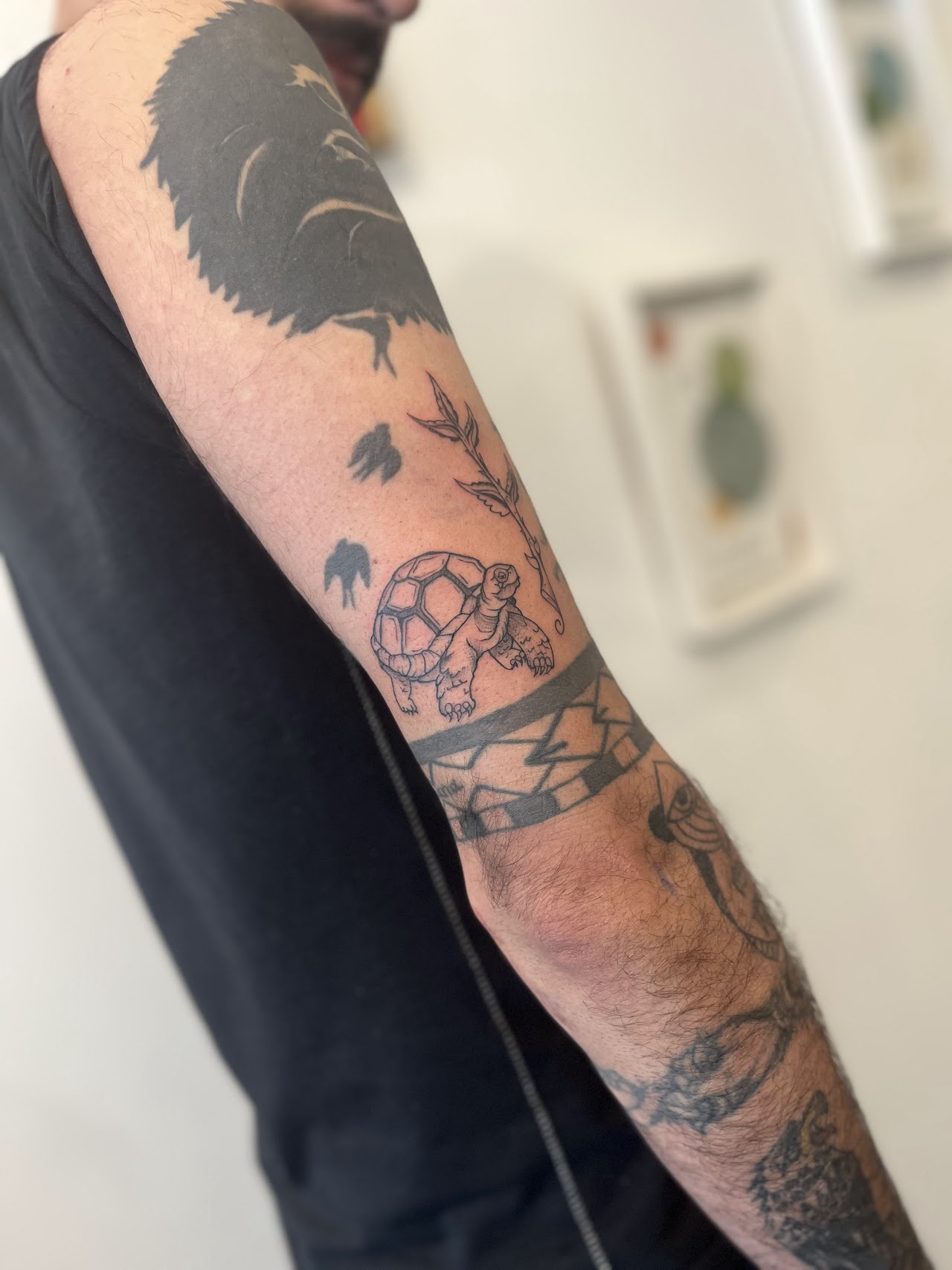 Traditional panther tattoo